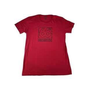 66 Degrees North Shirt Mens Large Red T-Shirt Iceland Short Sleeve